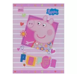 Caderno brochurão capa cartão 80 folhas Peppa Foroni