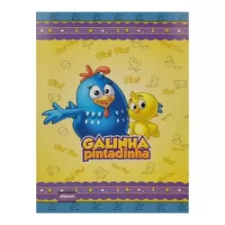 Caderno capa cartão brochura 96 folhas galinha pintadinha Foroni