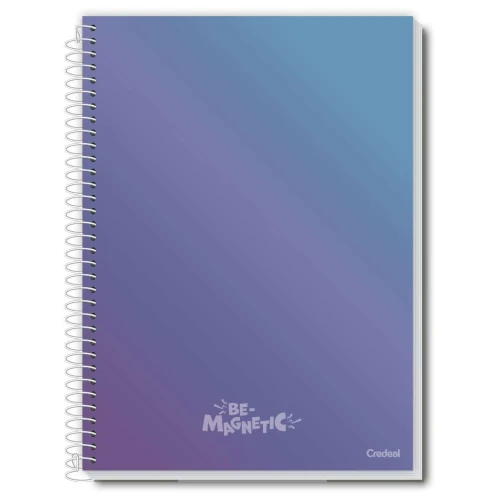 Caderno capa dura 10 matérias 160 folhas By Magnetic Credeal