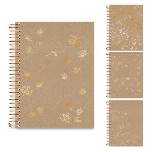 Caderno capa dura 10x1 com 160 folhas feminino Just Be Cadersil