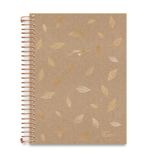 Caderno capa dura 10x1 com 160 folhas feminino Just Be Cadersil