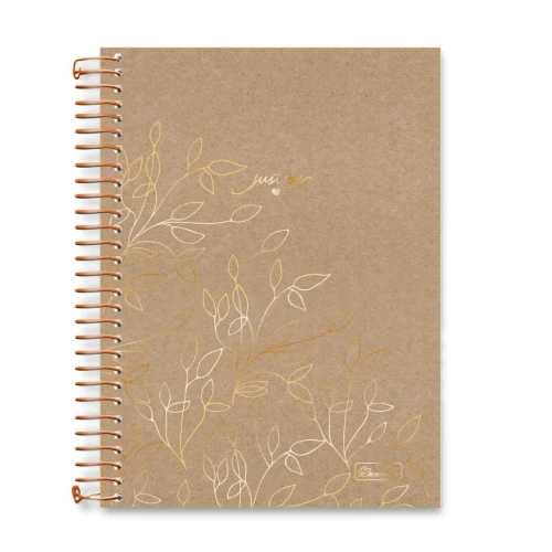 Caderno capa dura 10x1 com 160 folhas feminino Just Be Cadersil