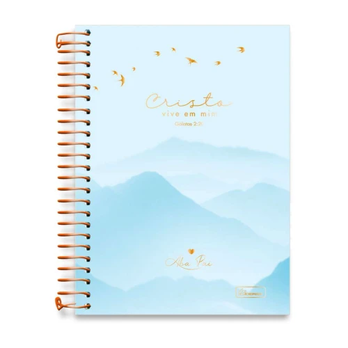 Caderno capa dura 01x01 com 80 folhas religioso Aba Pai Cadersil