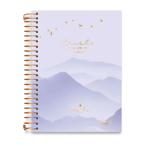 Caderno capa dura 01x01 com 80 folhas religioso Aba Pai Cadersil