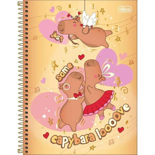 Caderno capa dura 01x1 80 folhas Capivara Club Tilibra