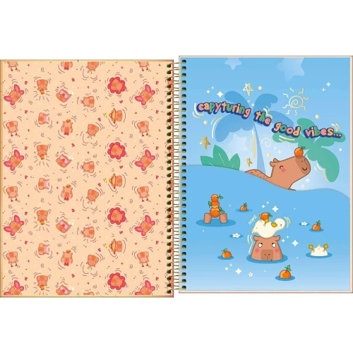 Caderno capa dura 01x1 80 folhas Capivara Club Tilibra