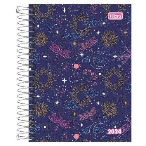 Caderno capa dura 01x1 80 folhas Pepper feminino Tilibra