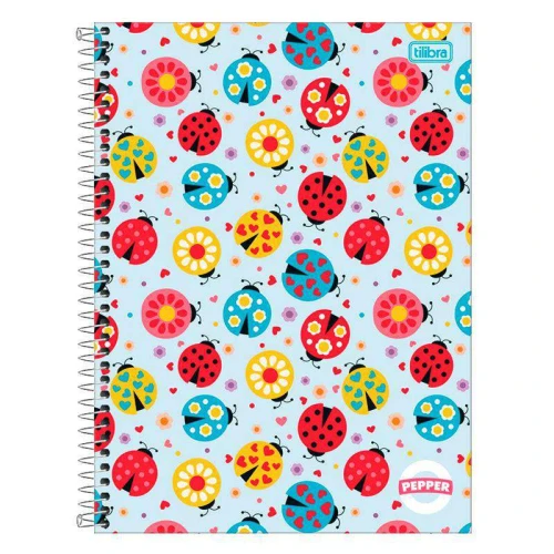 Caderno capa dura 10x1 160 folhas Pepper feminino Tilibra