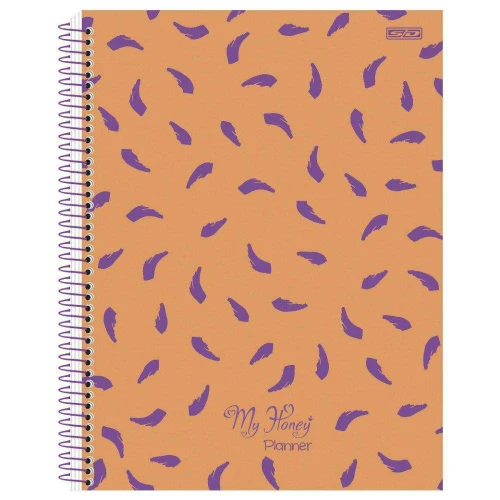 Caderno capa dura 10x1 160 folhas feminino My Honey São Domingos