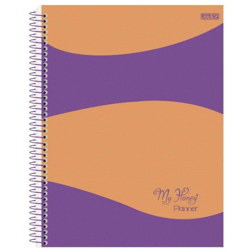 Caderno capa dura 10x1 160 folhas feminino My Honey São Domingos