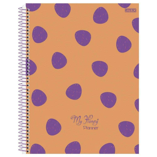 Caderno capa dura 10x1 160 folhas feminino My Honey São Domingos