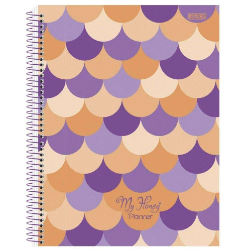 Caderno capa dura 10x1 160 folhas feminino My Honey São Domingos