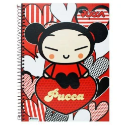 Caderno capa dura 10x1 200 folhas Pucca Foroni