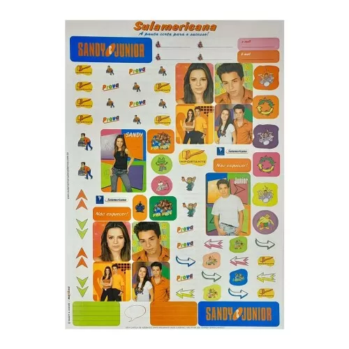 Caderno capa dura 15x1 300 folhas Sandy e Junior