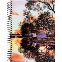 Caderno capa dura 10x1 200 folhas paisagens Panamericana