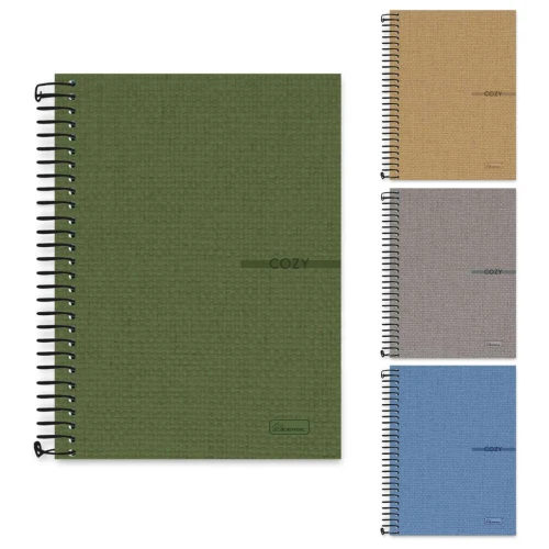 Caderno capa dura 10x1 com 160 folhas unissex Cozy Cadersil