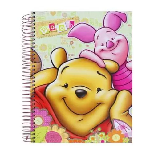 Caderno capa dura 12x1 240 folhas Pooh Tilibra