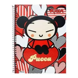 Caderno capa dura 12x1 240 folhas Pucca Foroni