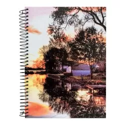 Caderno capa dura 12x1 240 folhas paisagens Panamericana