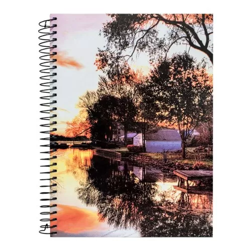 Caderno capa dura 12x1 240 folhas paisagens Panamericana