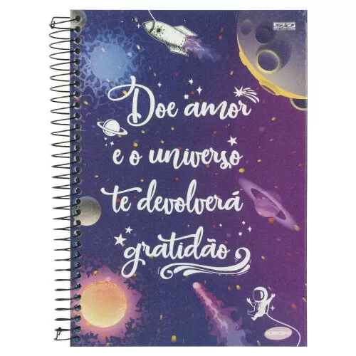 Caderno capa dura 20x1 400 folhas feminino sortido Kbom São Domingos