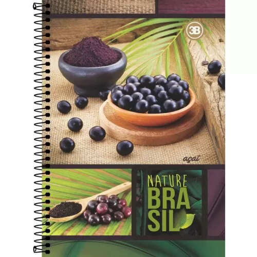 Caderno capa dura 15x1 300 folhas Nature Brasil 3B