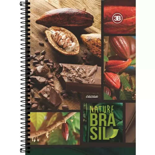 Caderno capa dura 20x1 400 folhas Nature Brasil 3B