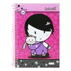 Caderno capa dura 15x1 300 folhas Rocker Girl Cadersil