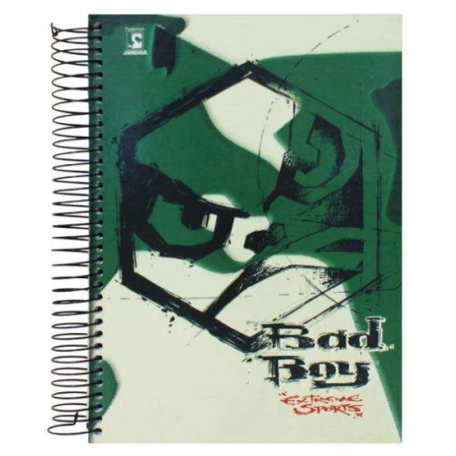 Caderno capa dura 20x1 400 folhas bad boy Jandaia