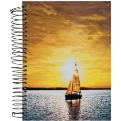 Caderno capa dura 20x1 400 folhas paisagens Panamericana