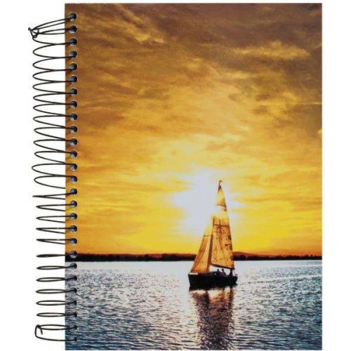 Caderno capa dura 20x1 400 folhas paisagens Panamericana