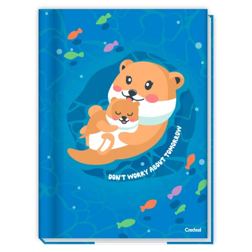 Caderno capa dura brochura com 80 folhas Lala Pets Credeal