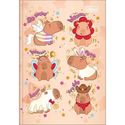 Caderno capa dura brochura pequeno 80 folhas Capivara Club Tilibra