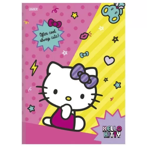 Caderno capa dura brochura pequeno 80 folhas Hello Kitty São Domingos