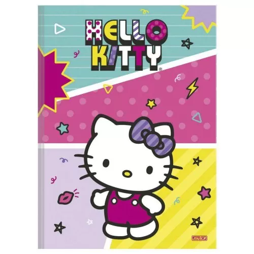 Caderno capa dura brochura pequeno 80 folhas Hello Kitty São Domingos