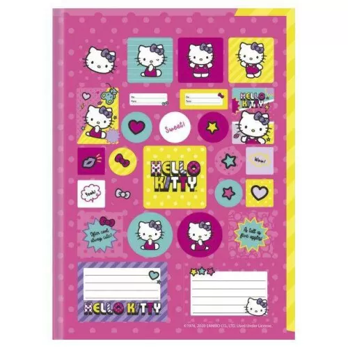 Caderno capa dura brochura pequeno 80 folhas Hello Kitty São Domingos