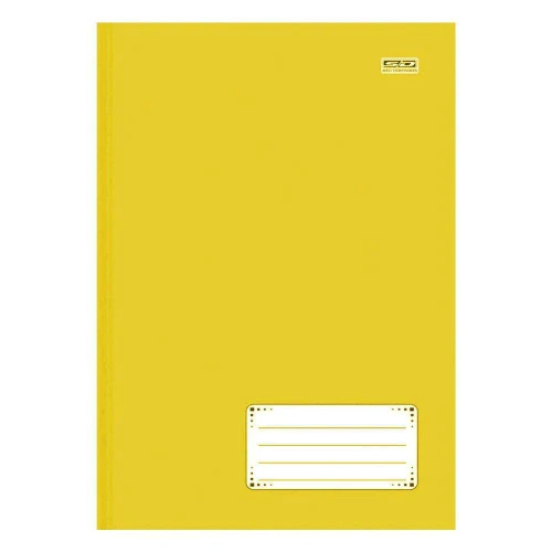 Caderno capa dura brochura pequeno 96 folhas liso amarelo São Domingos