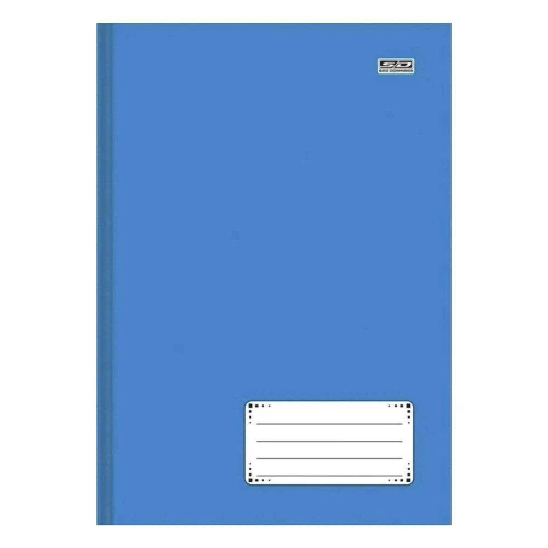 Caderno capa dura brochura pequeno 96 folhas liso azul São Domingos