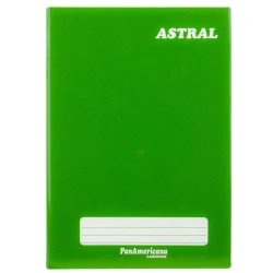 Caderno capa dura brochura pequeno 96 folhas liso verde Panamericana