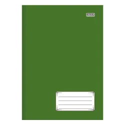 Caderno capa dura brochura pequeno 96 folhas liso verde São domingos