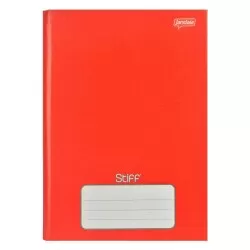 Caderno capa dura brochurão 60 folhas liso vermelho Jandaia