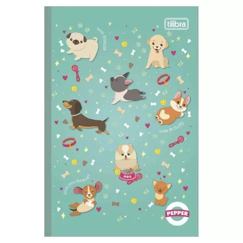 Caderno capa dura brochura pequeno 80 folhas Pepper misto Tilibra