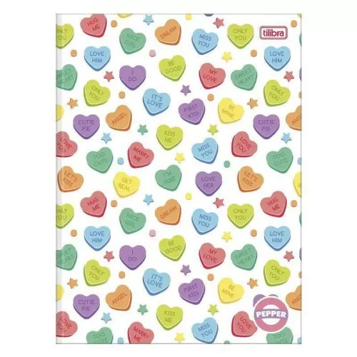 Caderno capa dura brochurão 80 folhas Pepper misto Tilibra