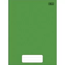 Caderno capa dura brochurão 80 folhas liso verde Tilibra