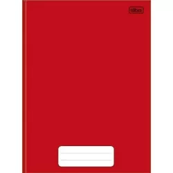 Caderno capa dura brochurão 80 folhas liso vermelho Tilibra