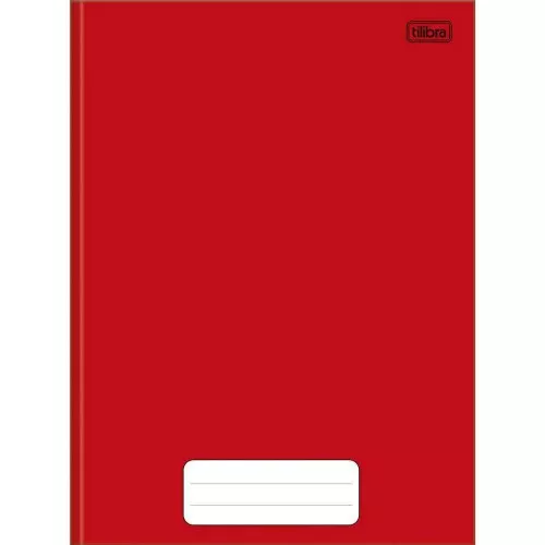 Caderno capa dura brochurão 80 folhas liso vermelho Tilibra