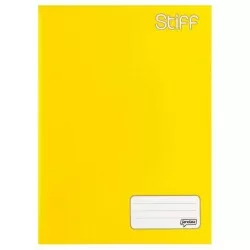 Caderno capa dura brochurão 96 folhas liso amarelo Jandaia