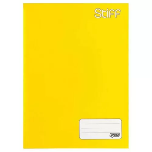 Caderno capa dura brochurão 96 folhas liso amarelo Jandaia