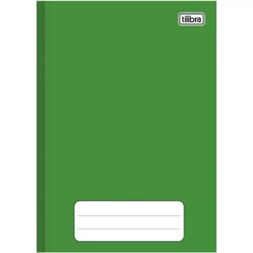 Caderno capa dura brochurão 96 folhas liso verde Tilibra