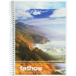 Caderno capa mole 06x1 120 folhas paisagens São Domingos